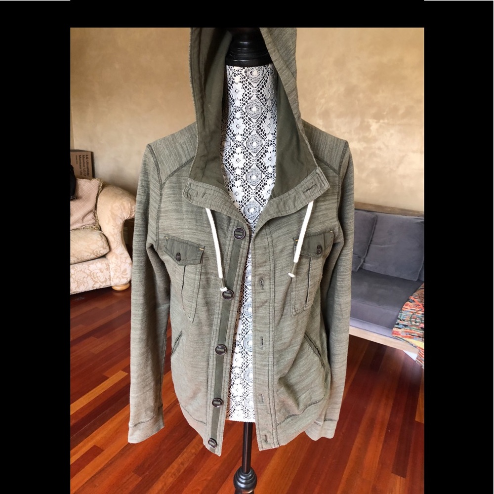 Howe army green hoodie/ jacket Sz S
